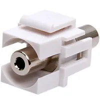 Cmple 476-N Keystone Jack-3.5mm stereo Female to Female WHITE