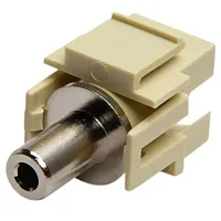 Cmple 478-N Keystone Jack-3.5mm stereo Female to Female IVORY