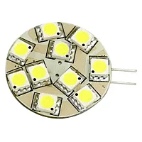 Lunasea G4 10 LED Side Pin Light Bulb - 12VAC or 10-30VDC/2W/140