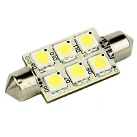 Lunasea Single-Sided 6 LED Festoon - 10-30VDC/1.5W/97 Lumens - W