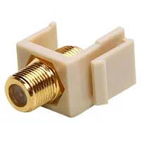Cmple 490-N Keystone Jack-Modular F Type(Gold Plated) IVORY