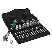 Wera 8100 Sa9 1/4&quot; Drive Metal-Speed Multifunction Ratchet & Socket Set 28Pc