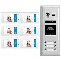 Cmple Video Door Phone Doorbell Entry System, Dx4761M/Id - 6 Apartments Audio/Vi