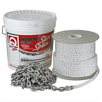 Quick Anchor Rode 30&#039; of 8mm Chain 170&#039; of &#189;&quot; Rope