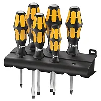 Wera 932/6 Kraftform Plus Screwdriver Set And Rack 6-Pieces