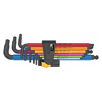 Wera 950/9 Hex Plus Multicolour Imperial L-Key Set Blacklaser (9 Piece Set)