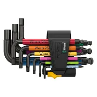 Wera Sae Blacklaser Short Hex-Plus L-Key Multicolor Set (9-Piece Set)