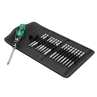Wera Kk 60 Kraftform Bitholding Screwdriver 3 1/2-Inch Bit Pouch Set 17 Pc