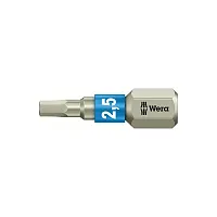 Wera Stainless Screwdriver Bit: Hex-Plus 2.5 X 25Mm