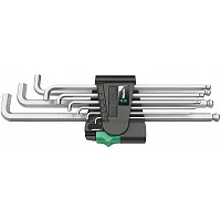 Wera Hex-Plus Chrome-Plated Stainless Steel Long Shaft Metric L-Key Allen Wrench