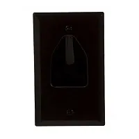 Cmple 509-N Wall Plate - 1-Gang Recessed Low Voltage Cable - Bla