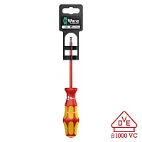 Wera Screwdriver: Vde Insulated Slotted 2.5 X 80Mm (On Hang-Tag)