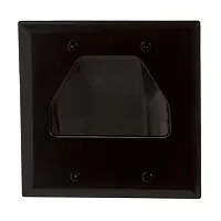 Cmple 514-N Wall Plate - 2-Gang Recessed Low Voltage Cable - Bla