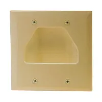 Cmple 517-N Wall Plate - 2-Gang Recessed Low Voltage Cable - Lit