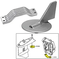 Tecnoseal Anode Kit w/Hardware 150-200HP - Aluminum