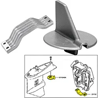 Tecnoseal Anode Kit w3/Hardware - Yamaha 150-200HP Left Hand Rot