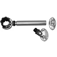 Rupp Threaded Antenna Support w/6&quot; Flat Mount, Oval 4-Way Base &