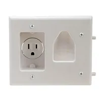 Cmple 523-N Wall plate - Recessed Low Voltage Cable Wall Plate W