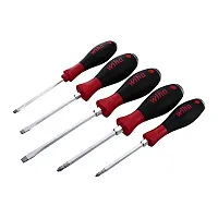 Wiha Softfinish Extra Heavy Duty Slotted And Phillips Screwdriver (5 Piece Set)