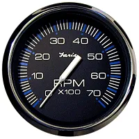 Faria Chesapeake Black SS 4&quot; Tachometer - 7,000 RPM (Gas - All O