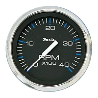 Faria Chesapeake Black SS 4&quot; Tachometer - 4,000 RPM (Diesel - Me