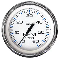 Faria Chesapeake White SS 4&quot; Tachometer - 6,000 RPM (Gas - Inboa