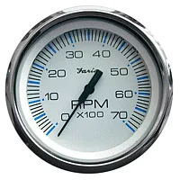 Faria Chesapeake White SS 4&quot; Tachometer - 7,000 RPM (Gas - All O