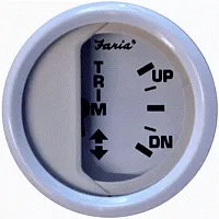 Faria Dress White 2&quot; Trim Gauge (Mercury/Mariner/Mercruiser/Volv