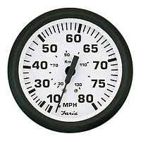 Faria 4&quot; Speedometer - 80MPH (Mechanical) - Euro White