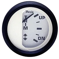 Faria Euro White 2&quot; Trim Gauge (Mercury/Mariner/Mercruiser/Volvo