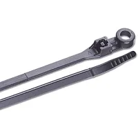 Marinco 14&quot; UV Black Mounting Cable Zip Ties - 100 Pack
