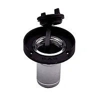 Perko Gas Fill f/1-1/2&quot; Hose - Chrome Plated Zinc, Black Flange