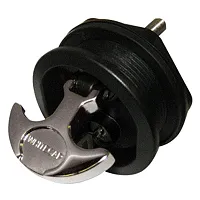 Whitecap T-Handle Latch - Chrome Plated Zamac/Black Nylon - Lock