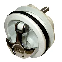 Whitecap T-Handle Latch - Chrome Plated Zamac/White Nylon - No L