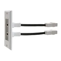 Cmple 564-N HDMI Wall Plate with 4 inches Extension cable - Dual