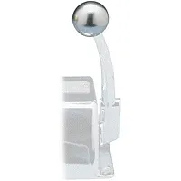 Rupp Control Knob Silver For Morse Controls (3/8-24 Thread)