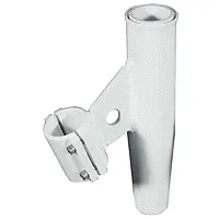 Lee&#039;s Clamp-On Rod Holder - White Aluminum - Vertical Mount - Fi
