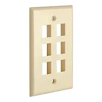 Cmple Keystone Jack Wall Plate With Six Holes Standard Keystones