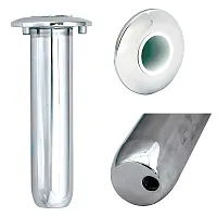 Tigress Blind Mount Round Head Closed Base Rod Holder - 0&#176; - 9&quot;