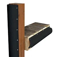 Dock Edge Piling Bumper - One End Capped - 6&#039; - Black