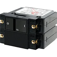 Blue Sea 7410 A-Series Flat Rocker Circuit Breaker - Double Pole