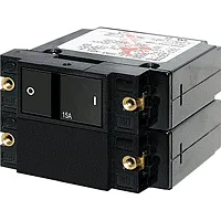 Blue Sea 7411 A-Series Flat Rocker Circuit Breaker - Double Pole