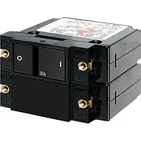 Blue Sea 7414 A-Series Flat Rocker Circuit Breaker - Double Pole