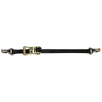 CargoBuckle Ratchet Strap Tie-Down w/Double J-Hooks &amp; Keeper