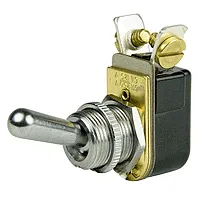 BEP SPST Chrome Plated Toggle Switch - 11/16&quot; Handle - OFF/