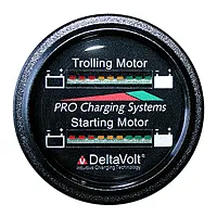 Dual Pro Battery Fuel Gauge - Marine Dual Read Battery Monitor -