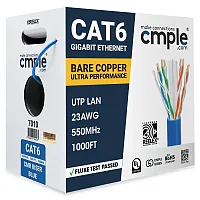 Cmple Cat6 Gigabit Ethernet Cable, 23 Awg Bare Copper, Cmr Riser Utp Lan, 550Mhz