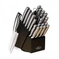 Oster Baldwyn 22 Piece Stainless Steel Cutlery Set with Stainless Steel Handles
