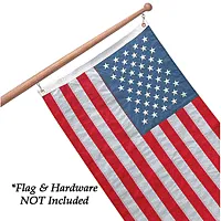 Whitecap Teak Flag Pole - 48&quot; - 1-1/4&quot; Base Diameter