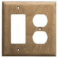 Whitecap Teak Rocker Switch/Duplex Receptacle Cover Plate